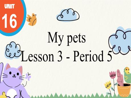 Bài giảng Tiếng Anh Lớp 3 (Global Success) - Unit 16: My pets - Lesson 3. Period 5