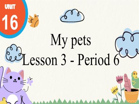 Bài giảng Tiếng Anh Lớp 3 (Global Success) - Unit 16: My pets - Lesson 3. Period 6