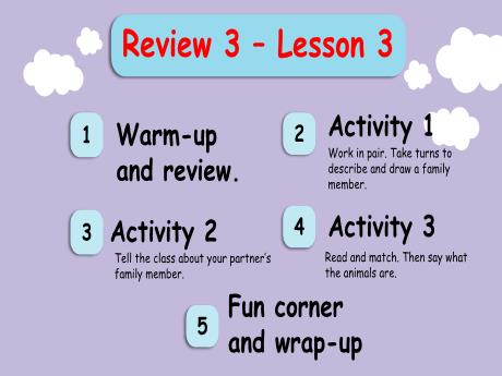 Bài giảng Tiếng Anh Lớp 4 (Global Success) - Review 3. Period 3