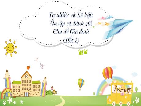 Bài giảng Tự nhiên và Xã hội Lớp 2 (Cánh diều) - Chủ đề 1: Gia đình - Ôn tập và đánh giá chủ đề Gia đình